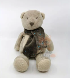 Dimpel - Tibe L'ours - Peluche Brun Beige écharpe 30 Cm