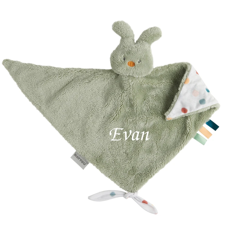 Nattou - Tipidou - Maxi Doudou Lapin Vert 40 Cm