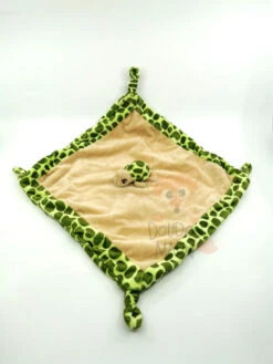 Toitoys Doudou Plat Tortue Marron Vert 30 Cm
