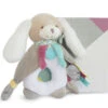 Doudou Et Compagnie - Toopi Le Chien Hochet Beige Blanc Bleu