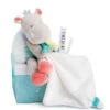 Doudou Et Compagnie - Tropi'COOL Hippopotame Doudou Mouchoir Vert Blanc