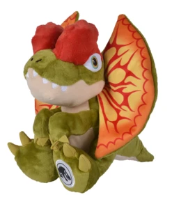 Universal Jurassic World Peluche Dinosaure Dilophosaurus Vert Rouge 25 Cm