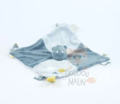 Noukie's Victor & Lucien Doudou Plat Dragon Bleu Jaune étoile