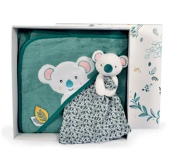 Doudou Et Compagnie - Yoca Le Koala - Set Doudou + Cape De Bain 80 X 80 CM
